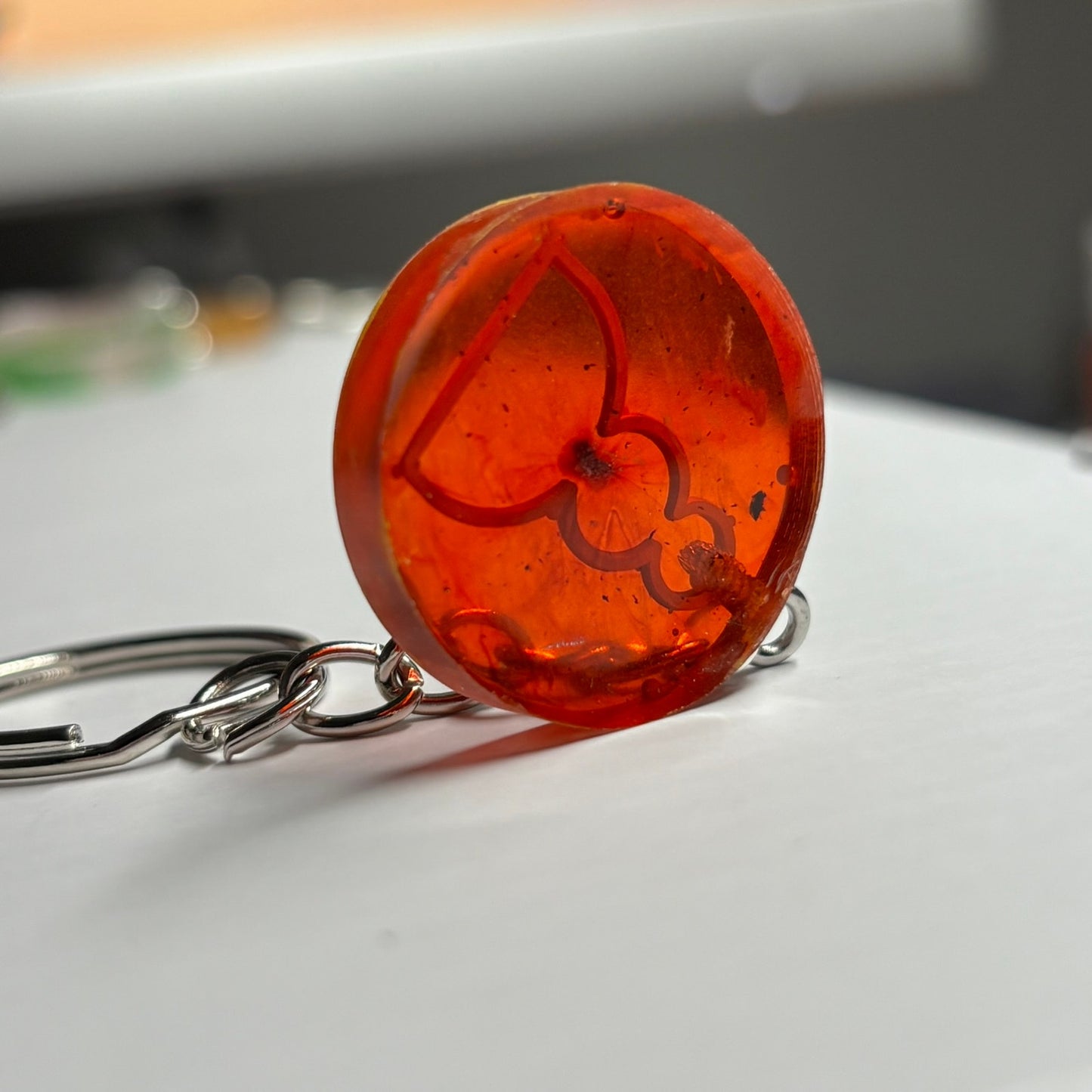 Transparent Red Pawn - Handmade Resin Keychain