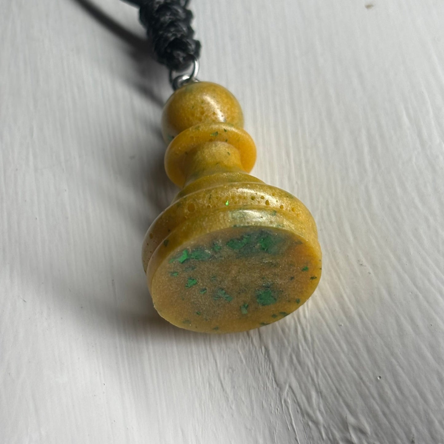 Supreme Yellow Pawn - Handmade Resin Chess Necklace