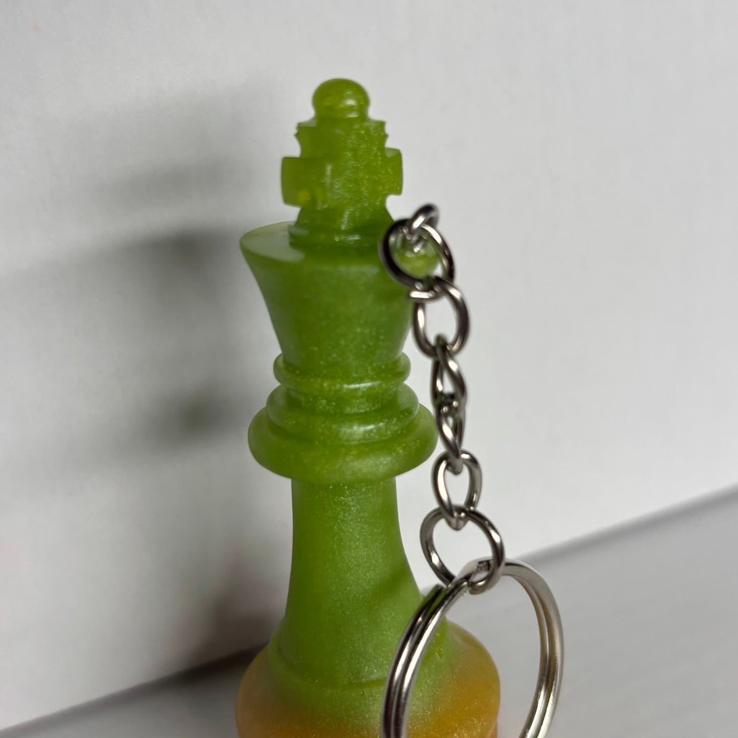 Orange Bottom Handmade Resin Keychain - One of a Kind Design