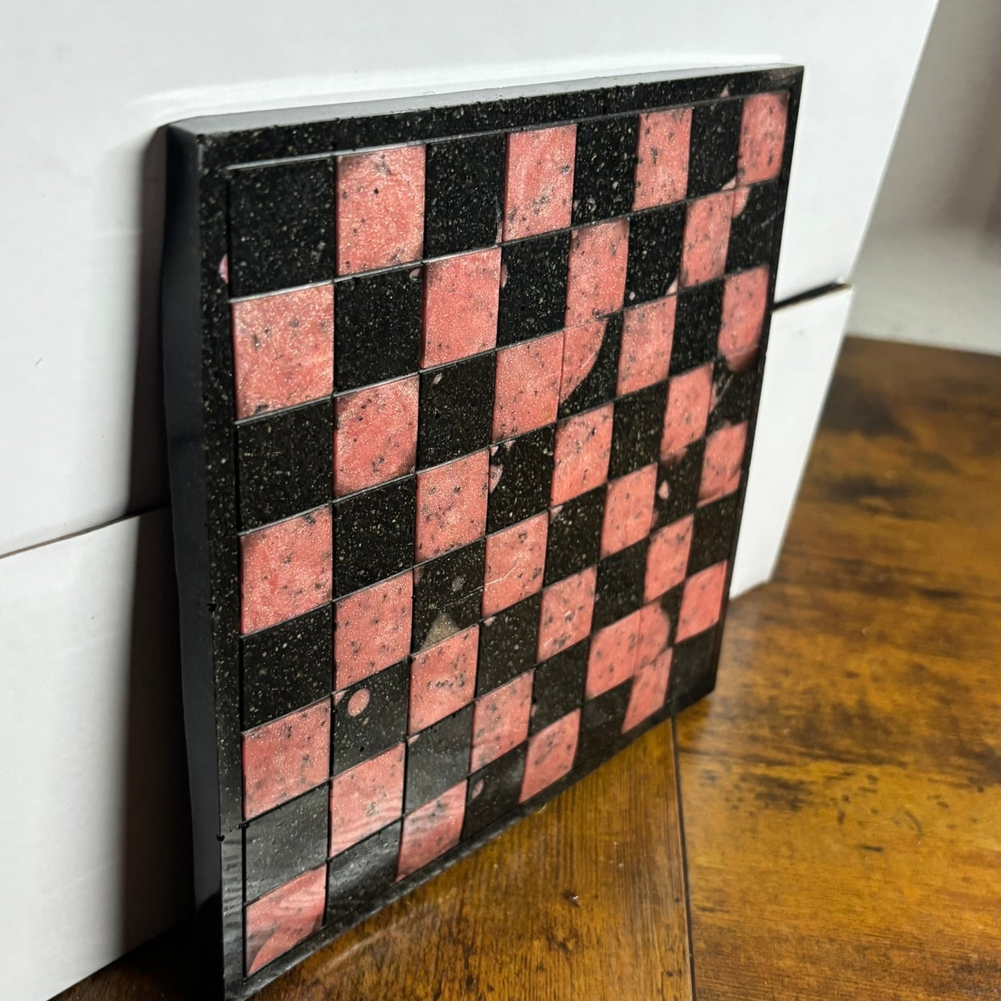 Pink & Black - Resin Chess Board