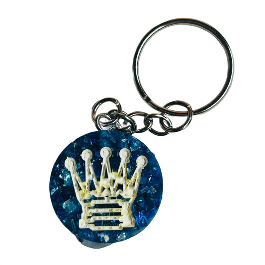 Sparkle Blue Queen - Handmade Resin Keychain