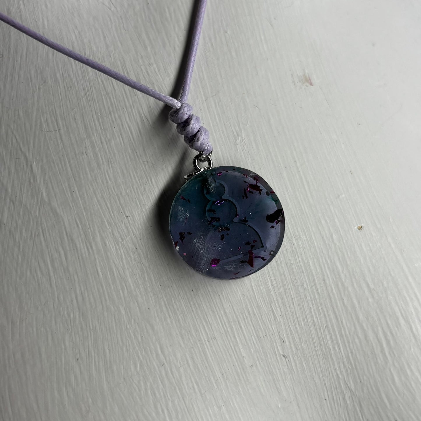 Simple Blue/Purple Pawn - Handmade Resin Chess Necklace