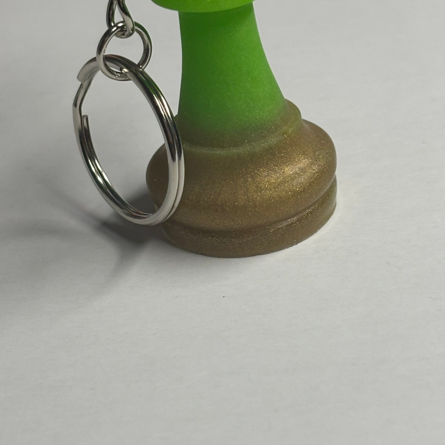 Brown/Green King - Handmade Resin Keychain