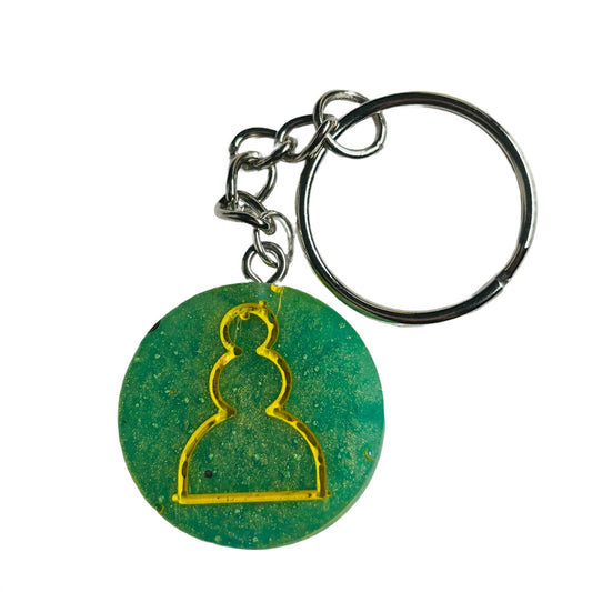 Green Pawn - Handmade Resin Keychain