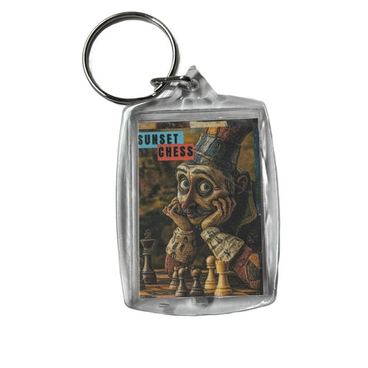 Curious Man - Chess  Photo Keychain