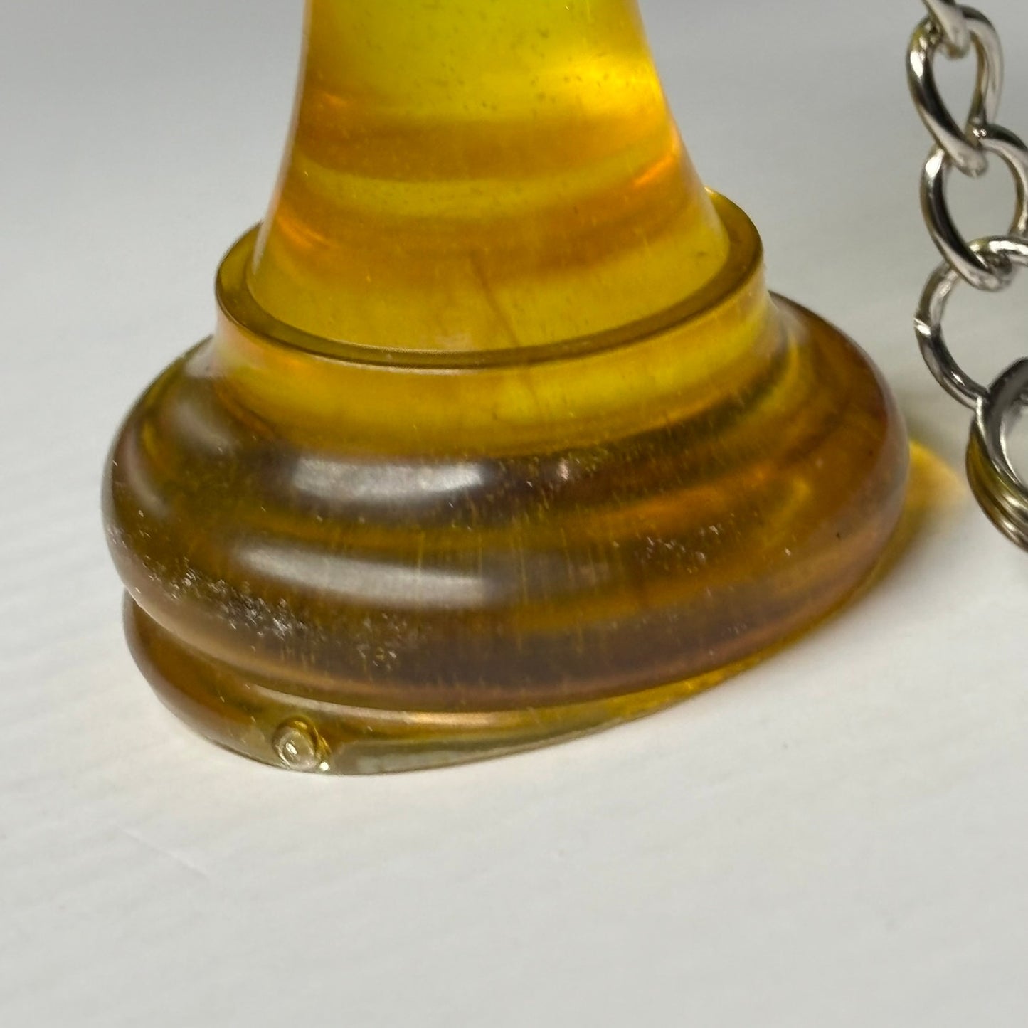 Yellow Translucent Rook - Handmade Resin Keychain - Large Edition