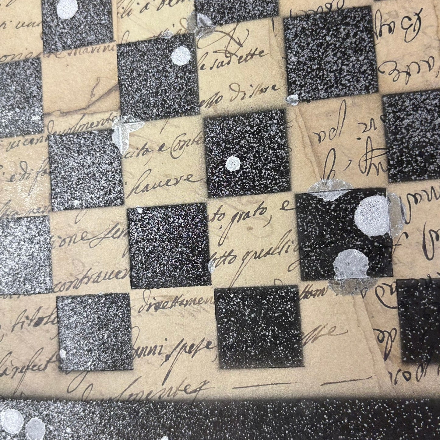 Vintage Writings - Scrapbook Chess Board
