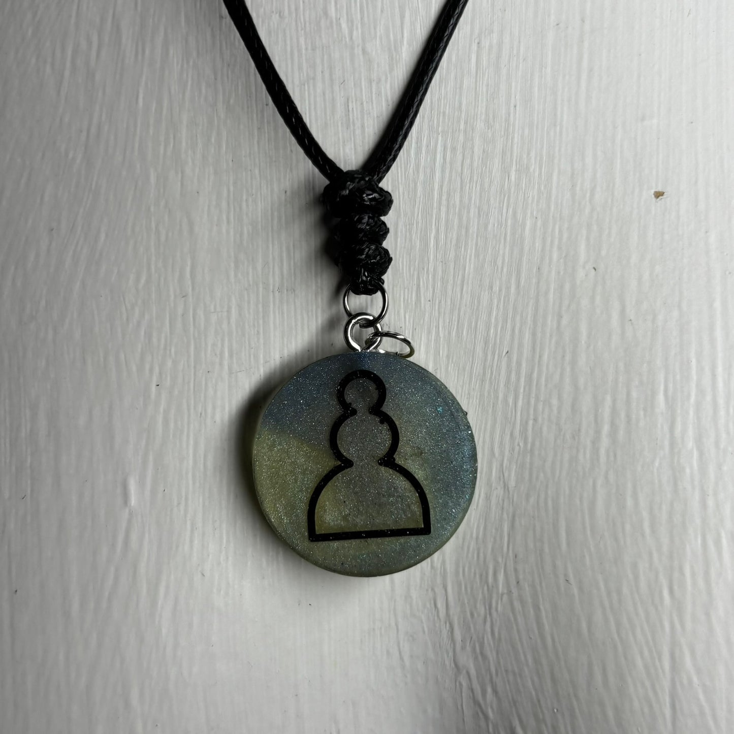 Green Pawn - Handmade Resin Chess Necklace