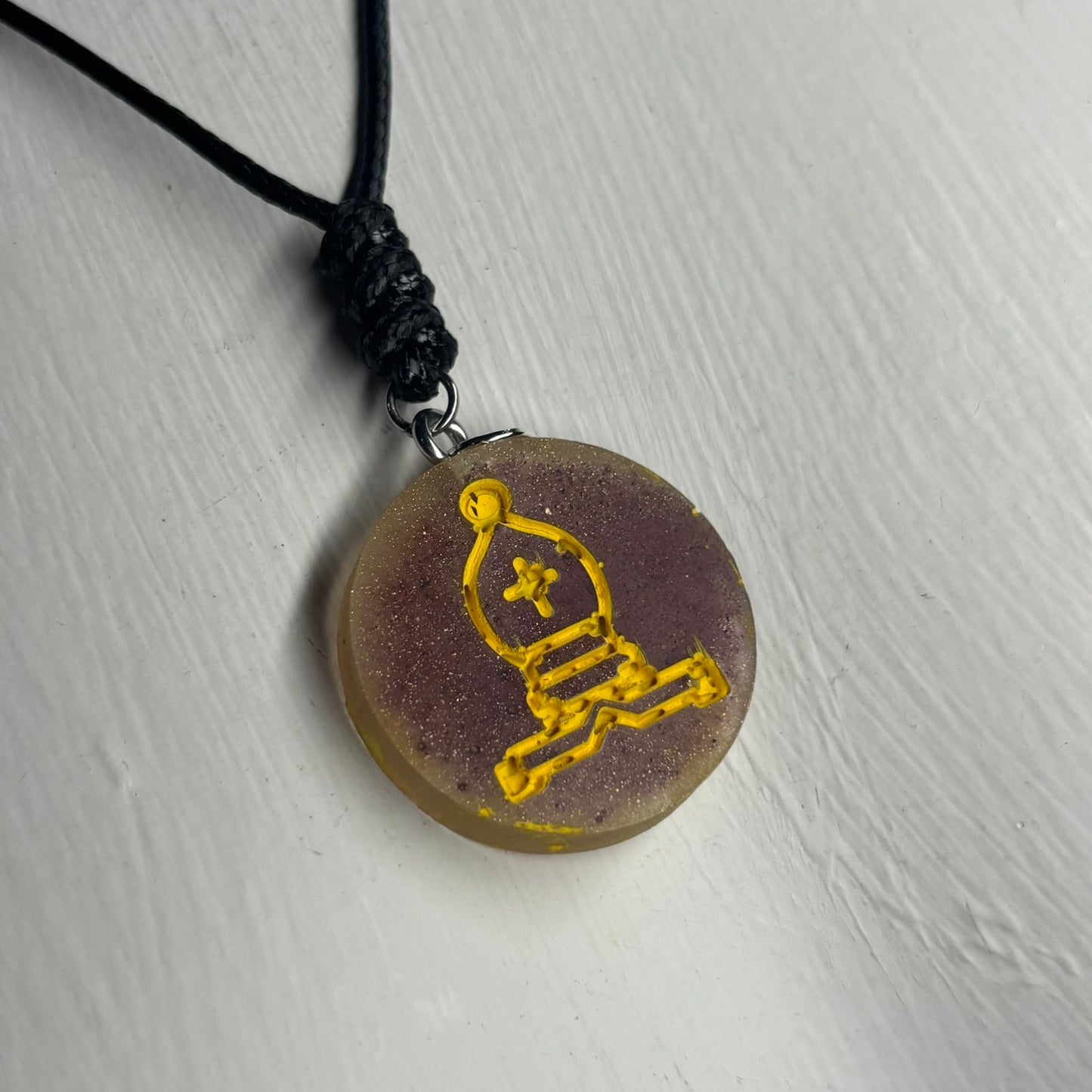 Rust Bishop - Handmade Resin Chess Necklace