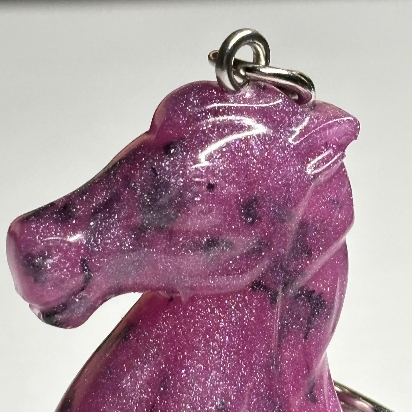 Spotted Purple Knight - Handmade Resin Keychain
