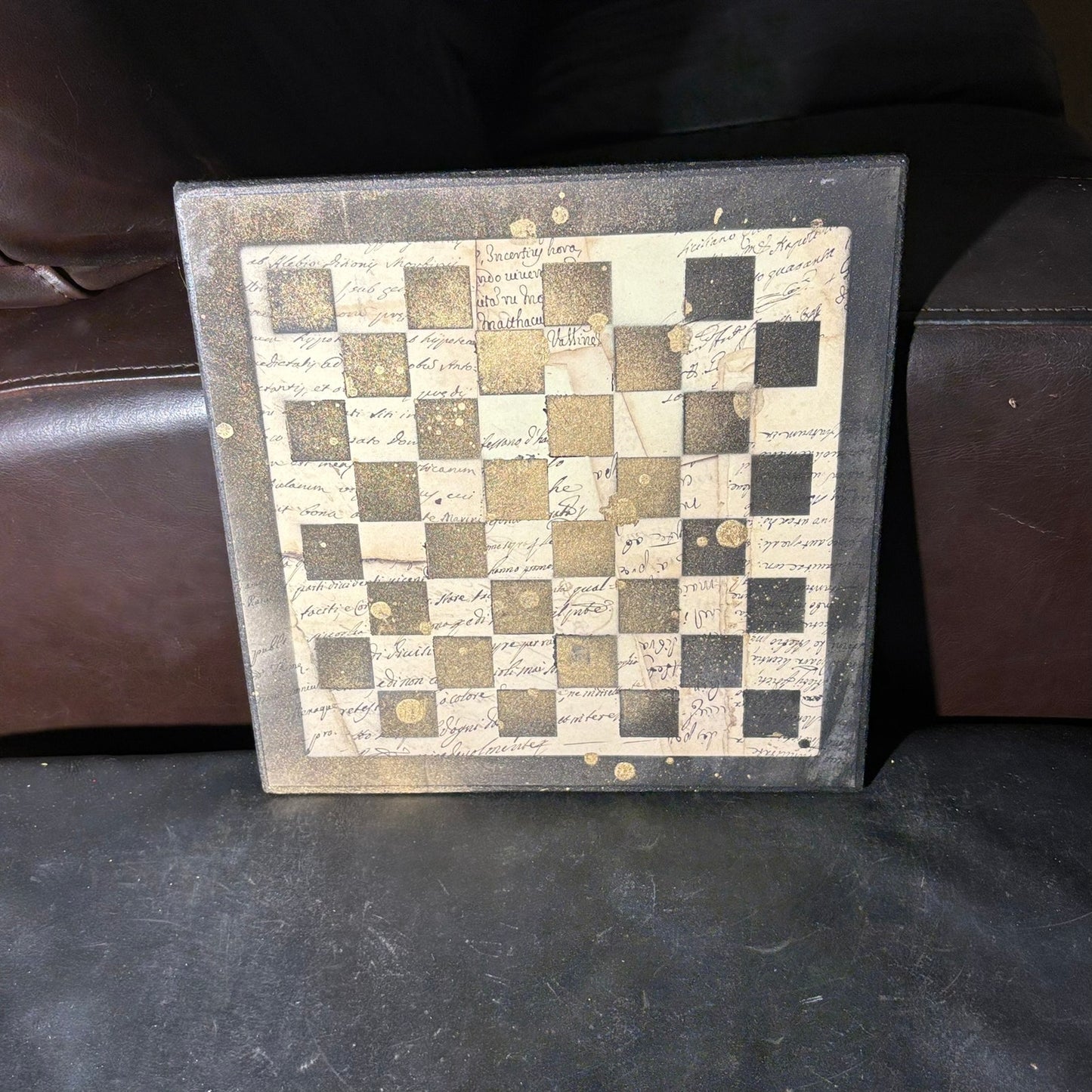 Vintage Writings - Scrapbook Chess Board