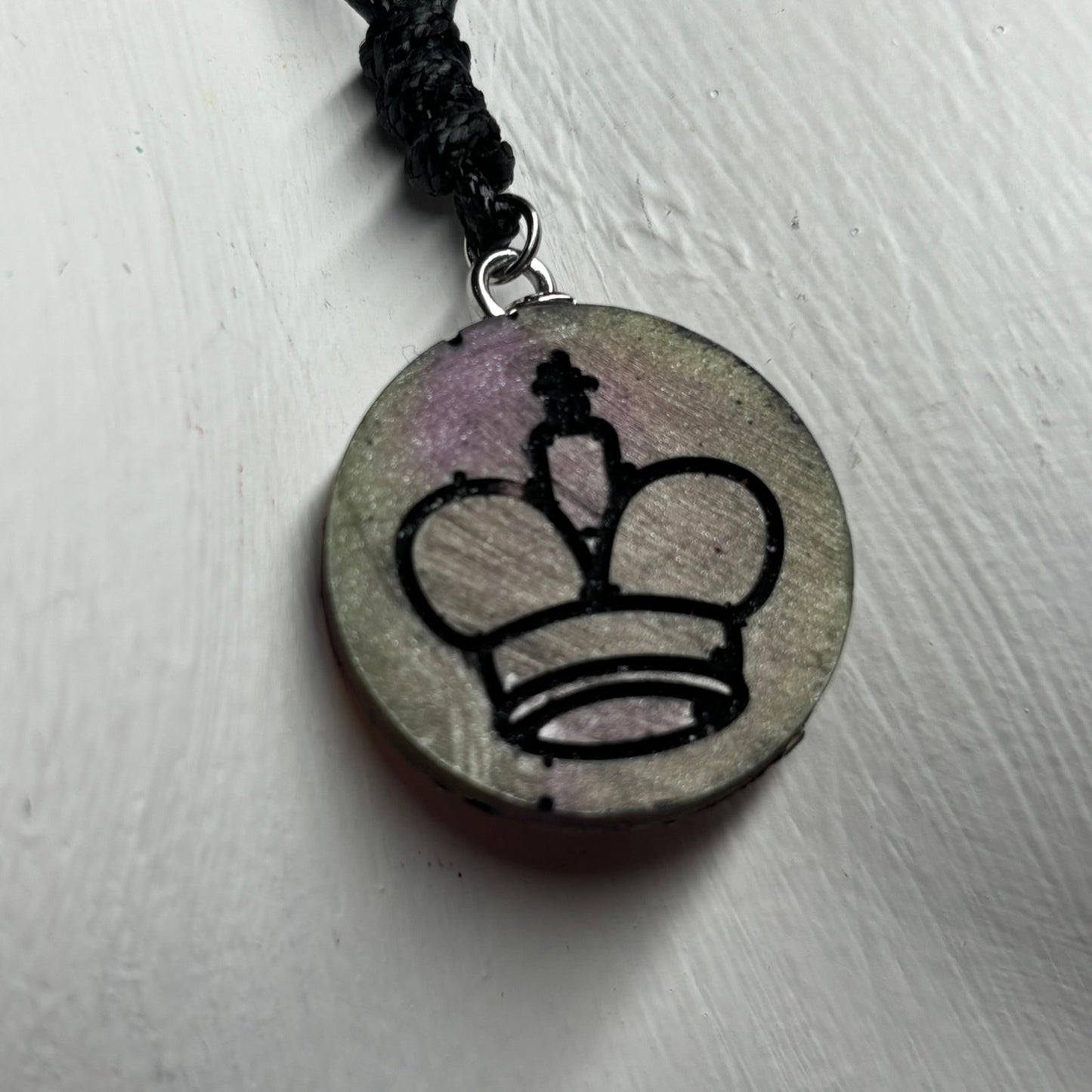 Dark King - Handmade Resin Chess Necklace