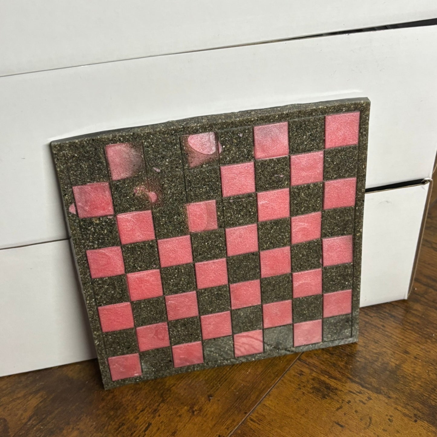 Pink Rock - Resin Chess Board