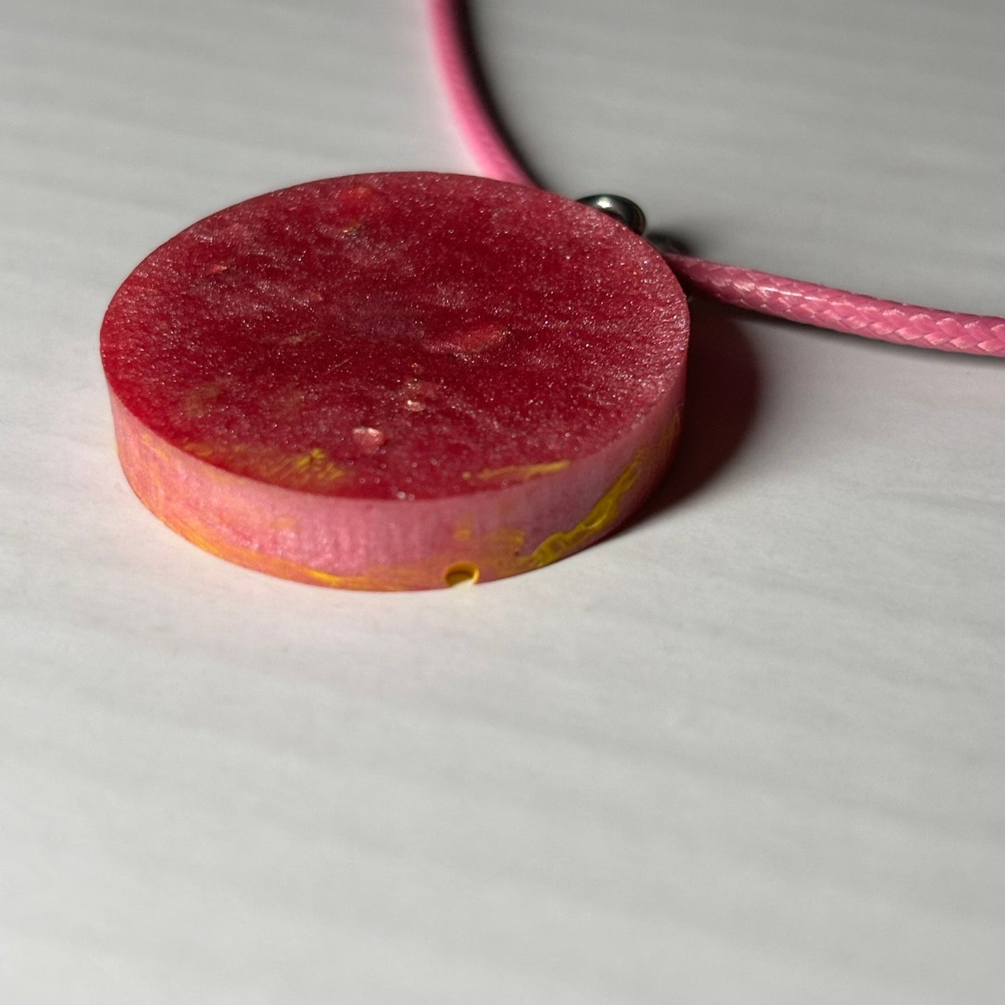 Peach Pink Pawn - Handmade Resin Chess Necklace