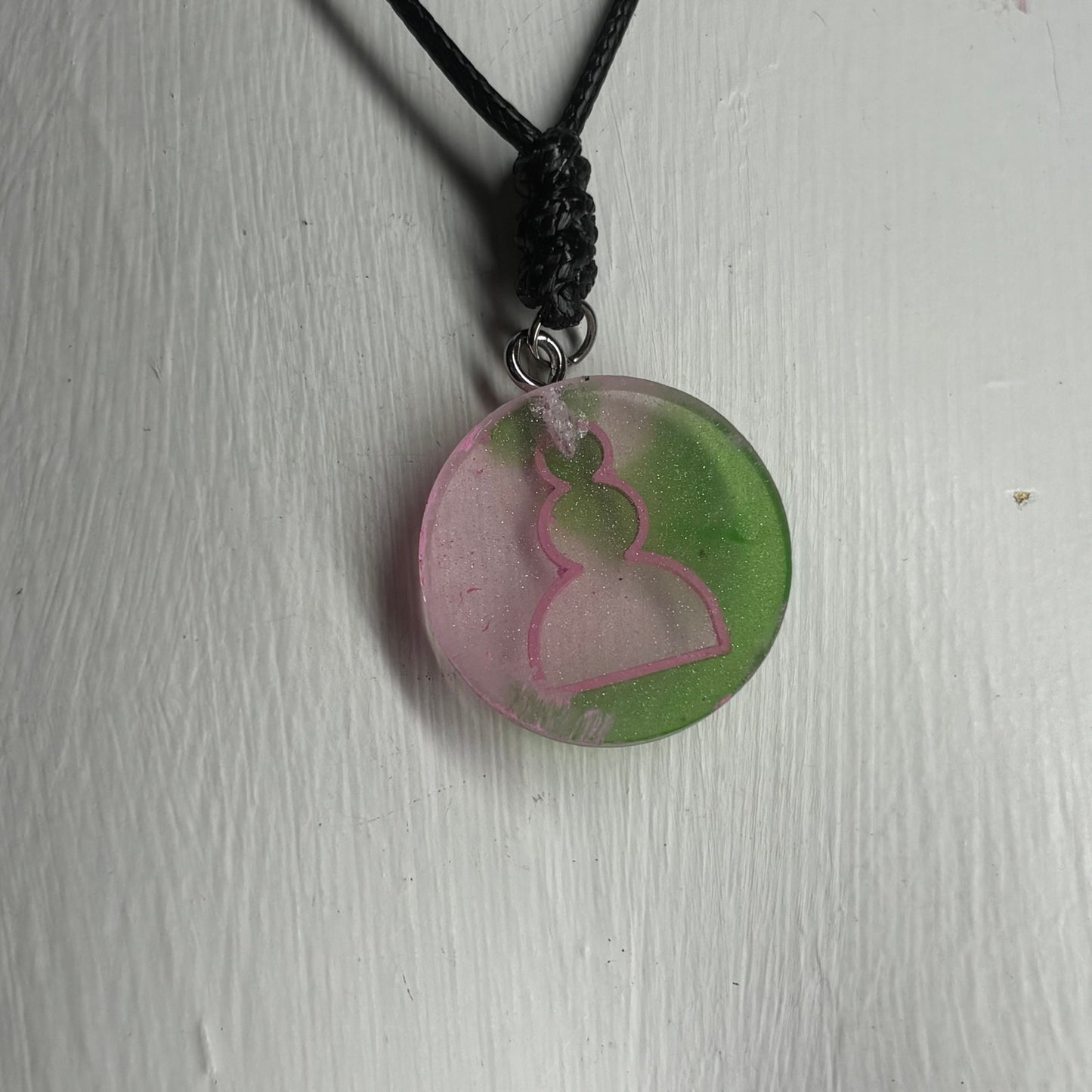 Colorful Mosh Pawn - Handmade Resin Chess Necklace