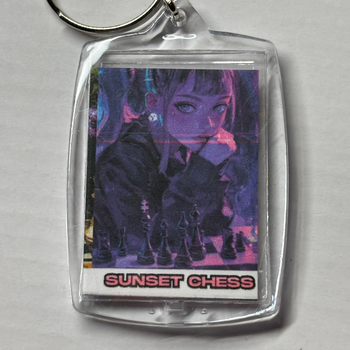 Purple Anime - Chess  Photo Keychain
