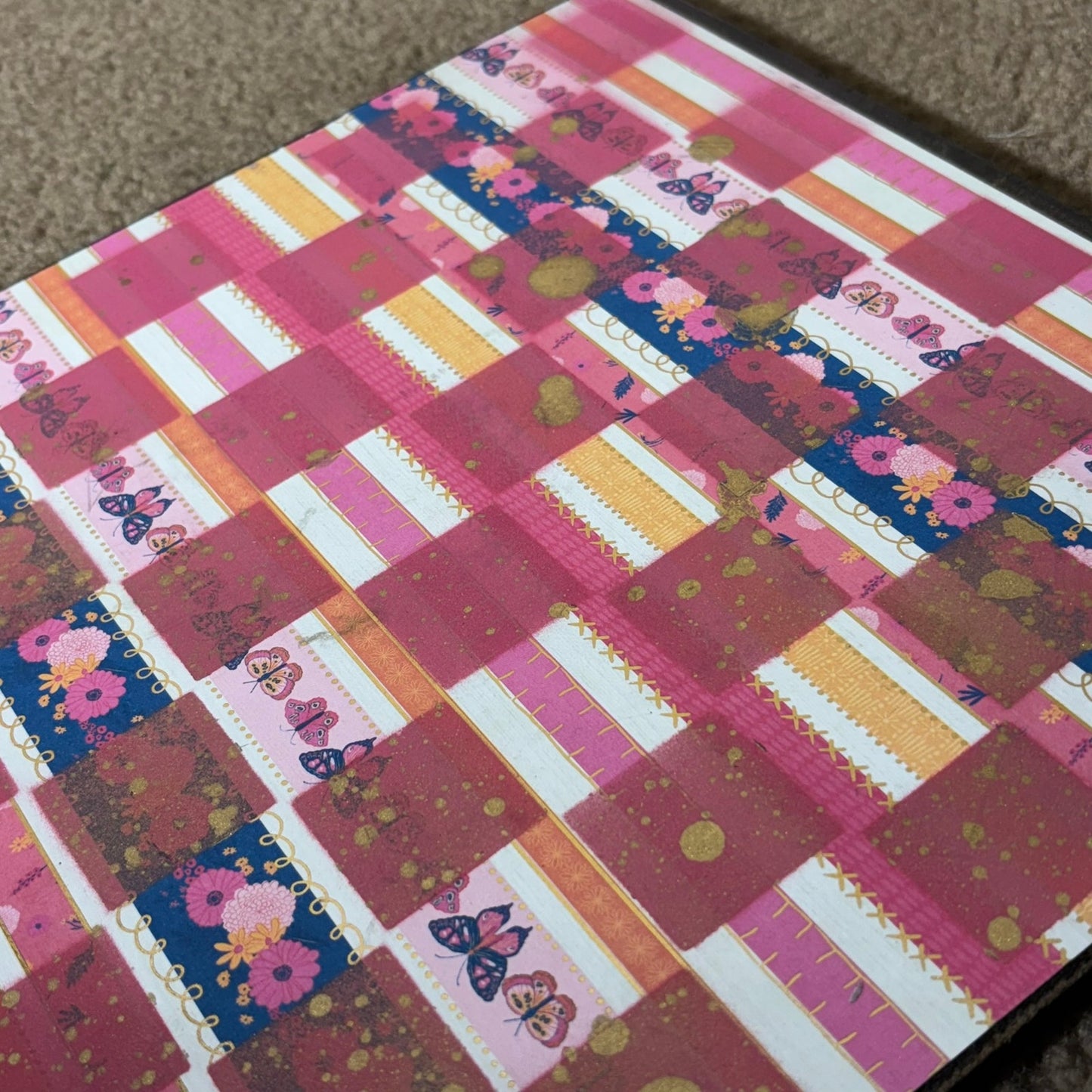 Gold Shine Pink - Scrapbook Chess Board