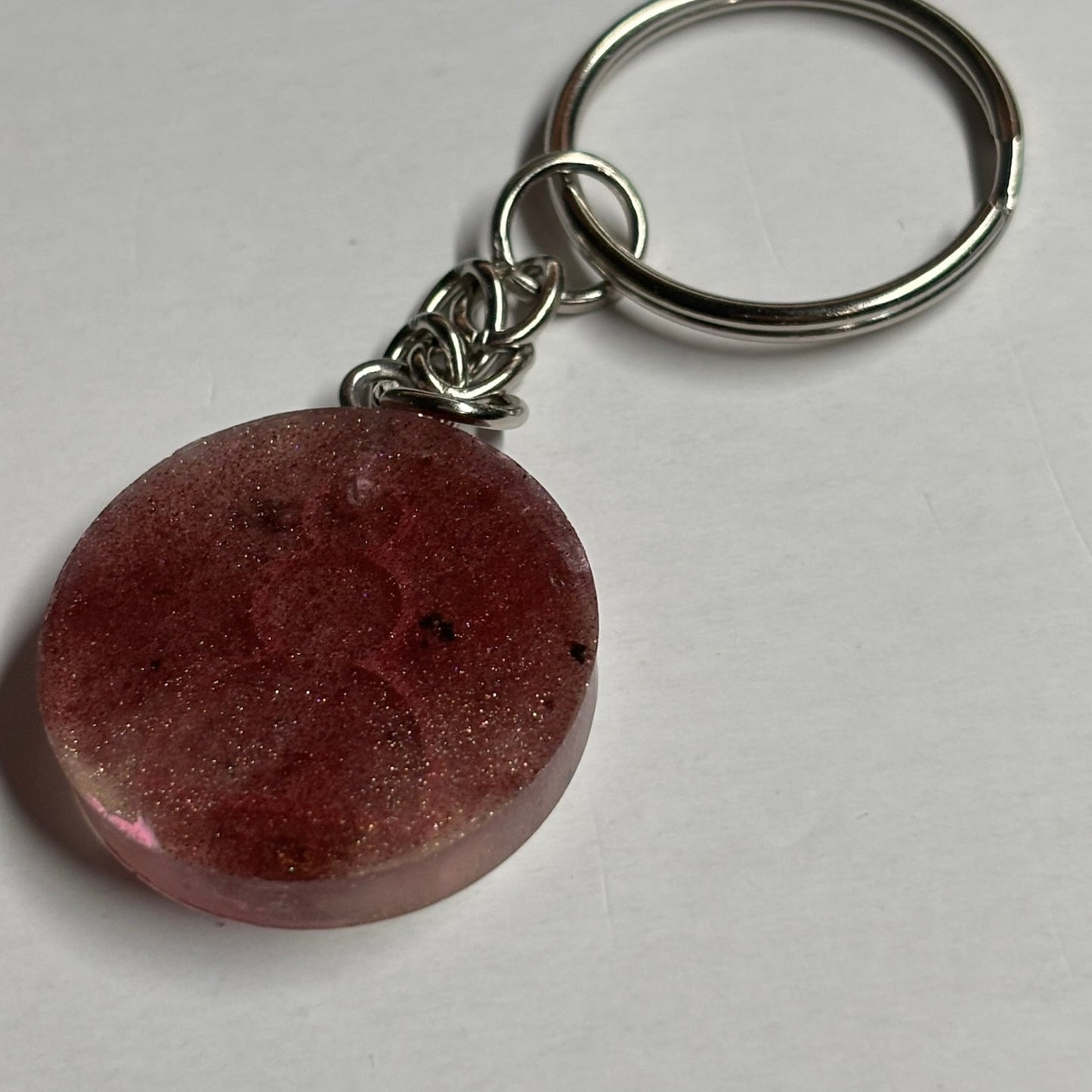 Dirty Pink - Handmade Resin Keychain - Flat Edition