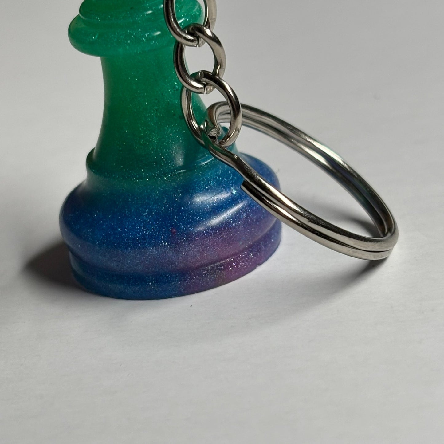 Galaxy Green Bishop - Handmade Resin Keychain