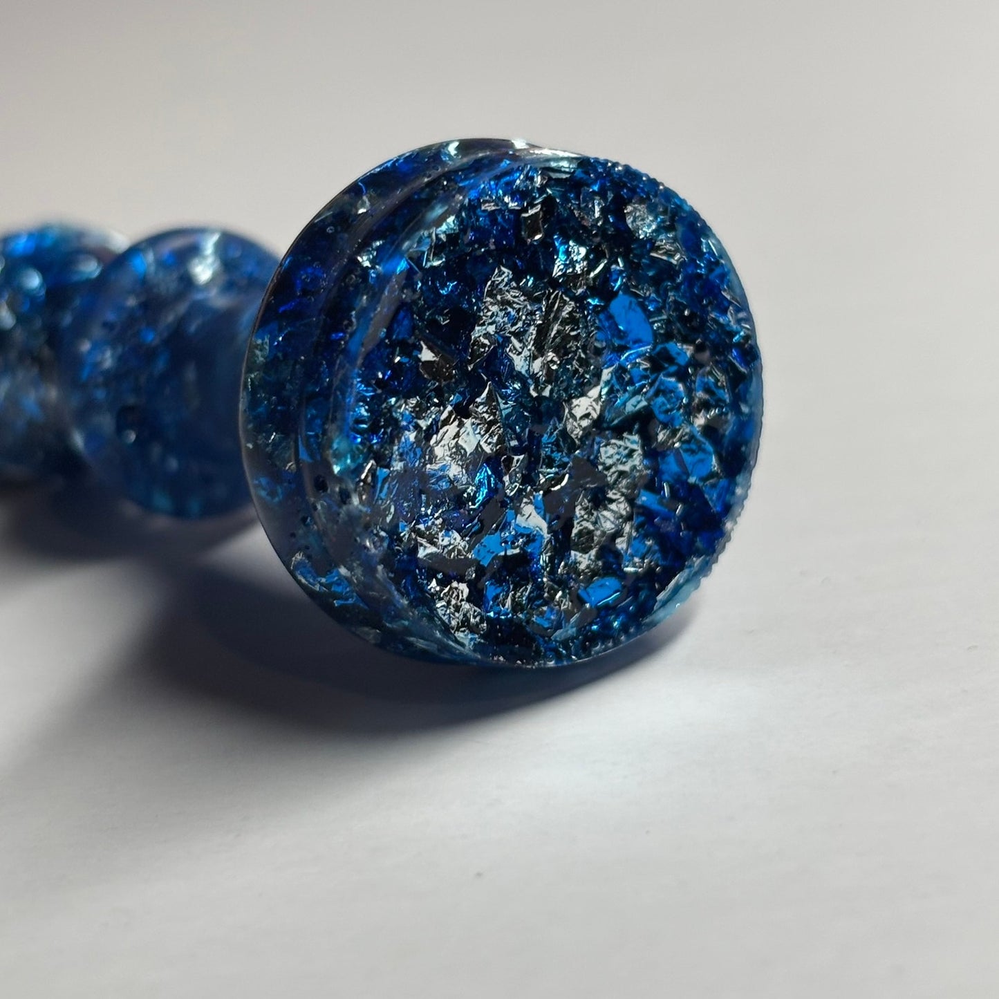 Blue Ice Crystal Queen - Handmade Resin Keychain