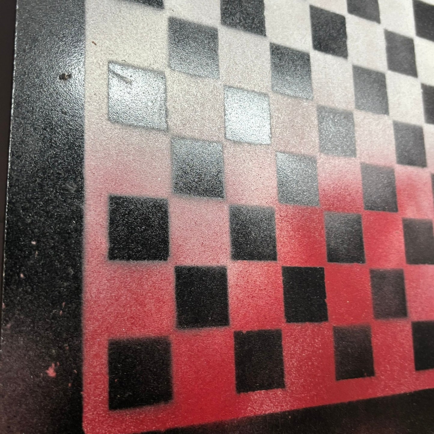 Cream Red - Painted Chess Board