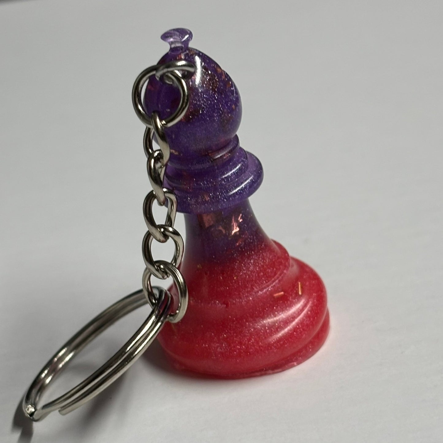 Purple Red Bishop - Handmade Resin Keychain