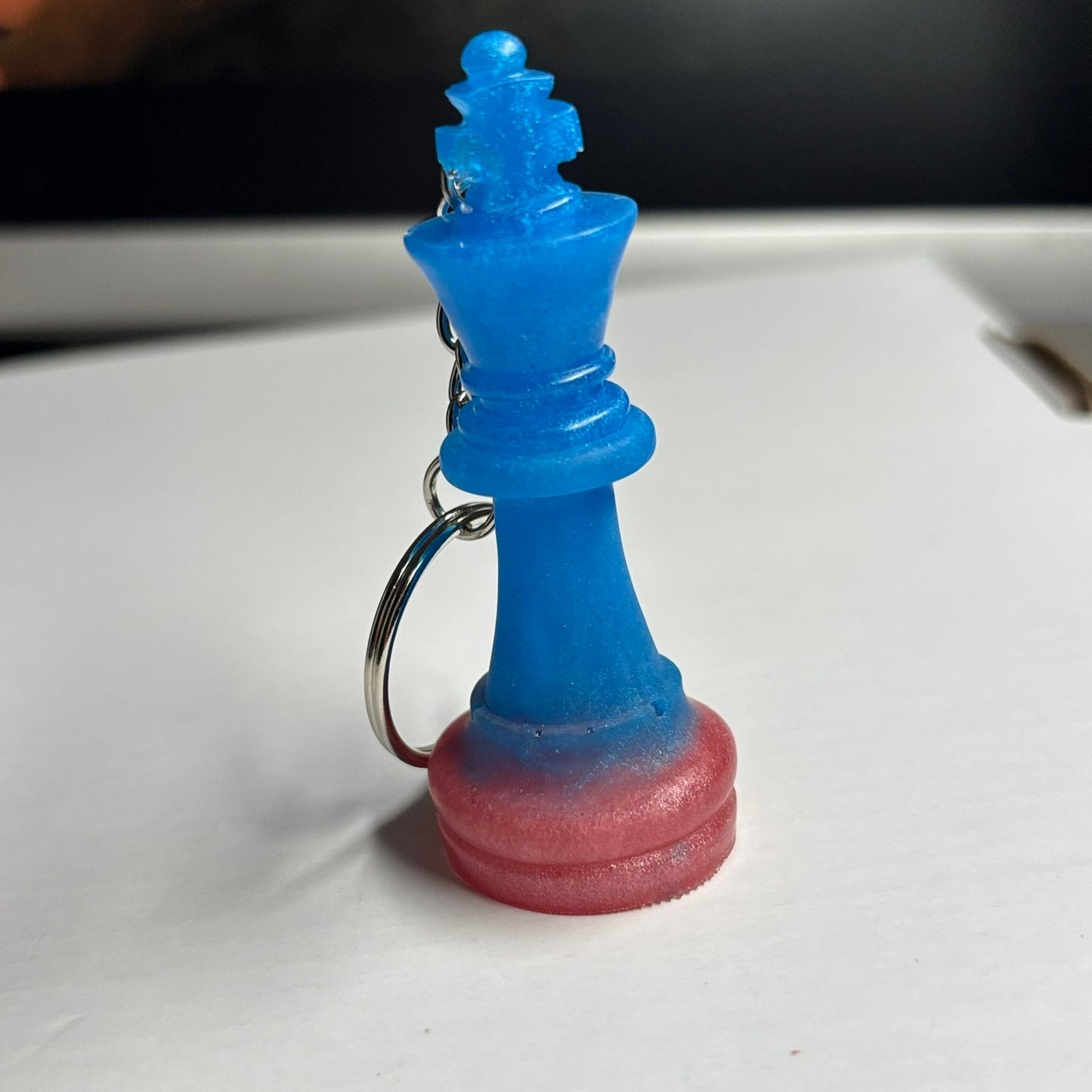 Blue/Pink King - Handmade Resin Keychain