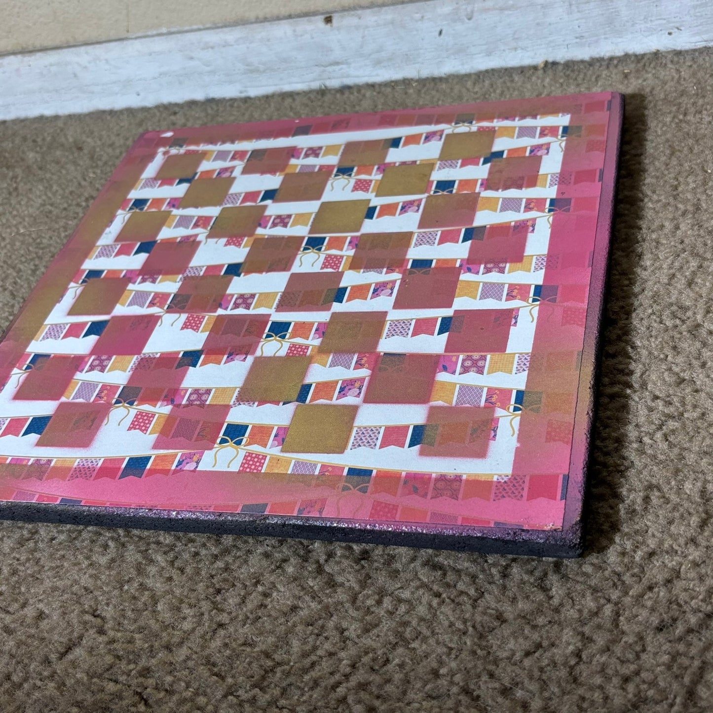 Golden Pink - Scrapbook Chess Board
