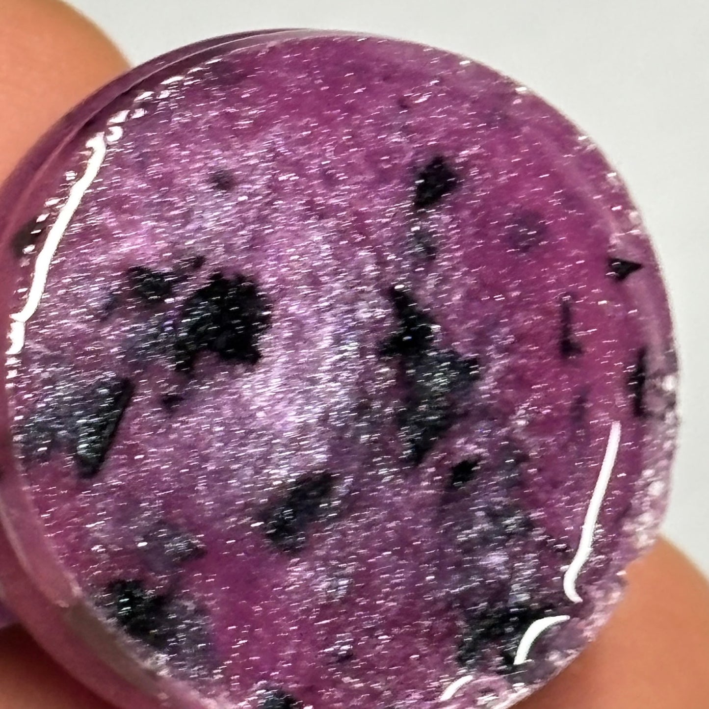 Pink Spotted King - Handmade Resin Keychain