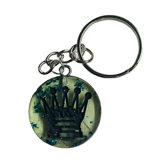 Green Black Queen - Handmade Resin Keychain
