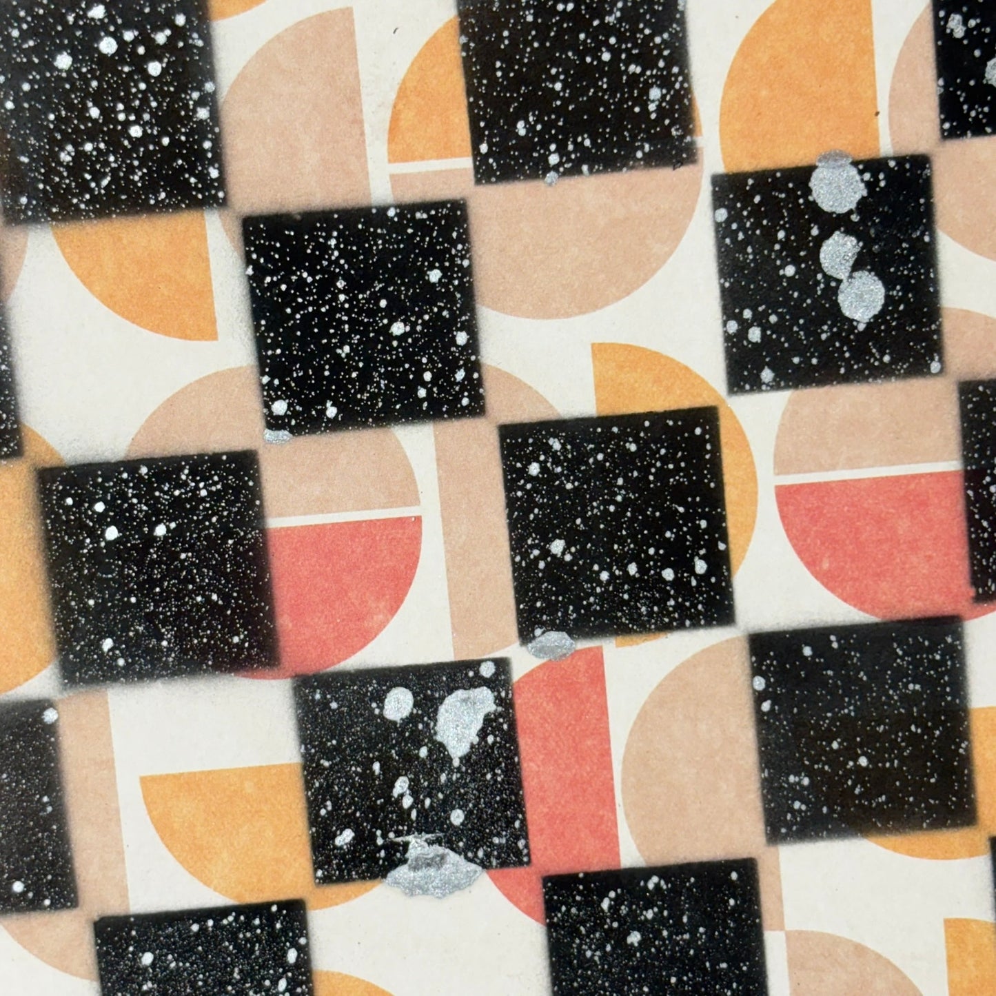 Peach Cream - Scrapbook Chess Board