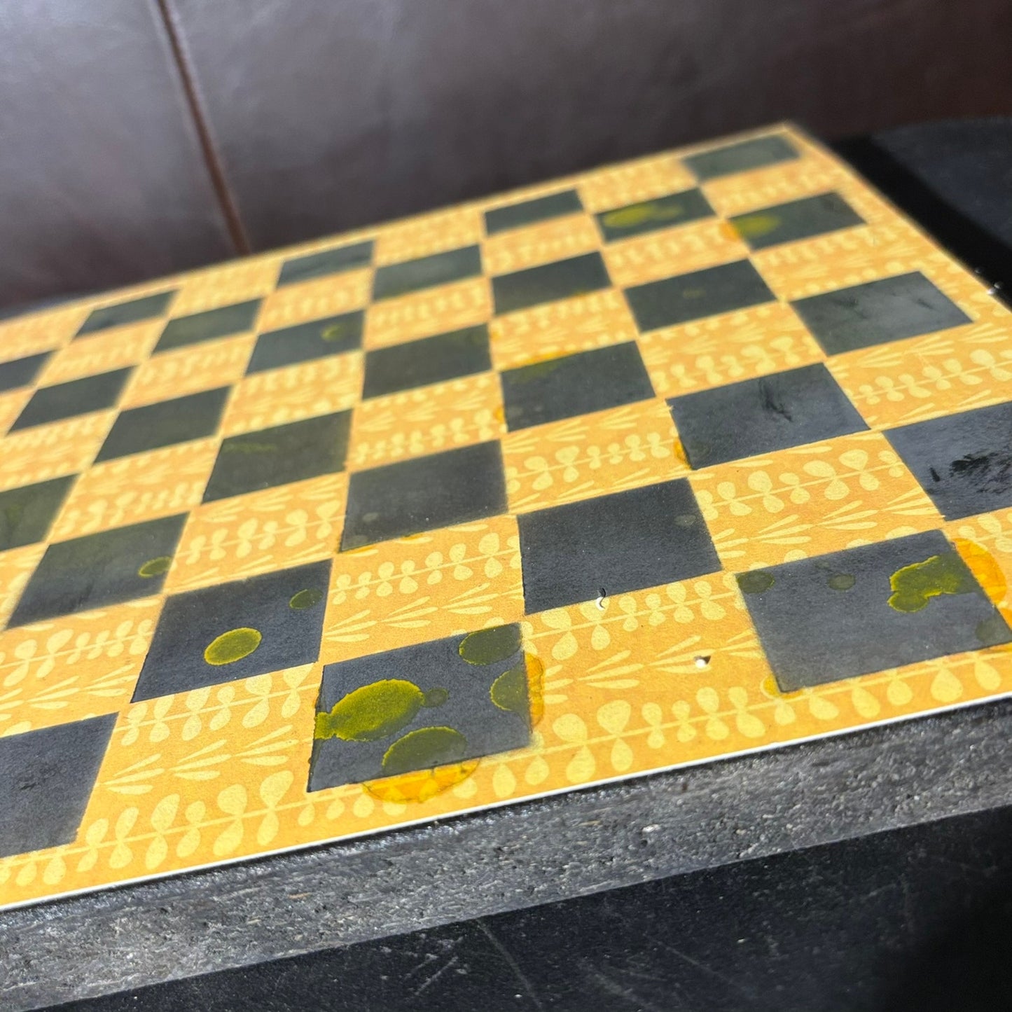 Lush Yellow - Scrapbook Chess Board