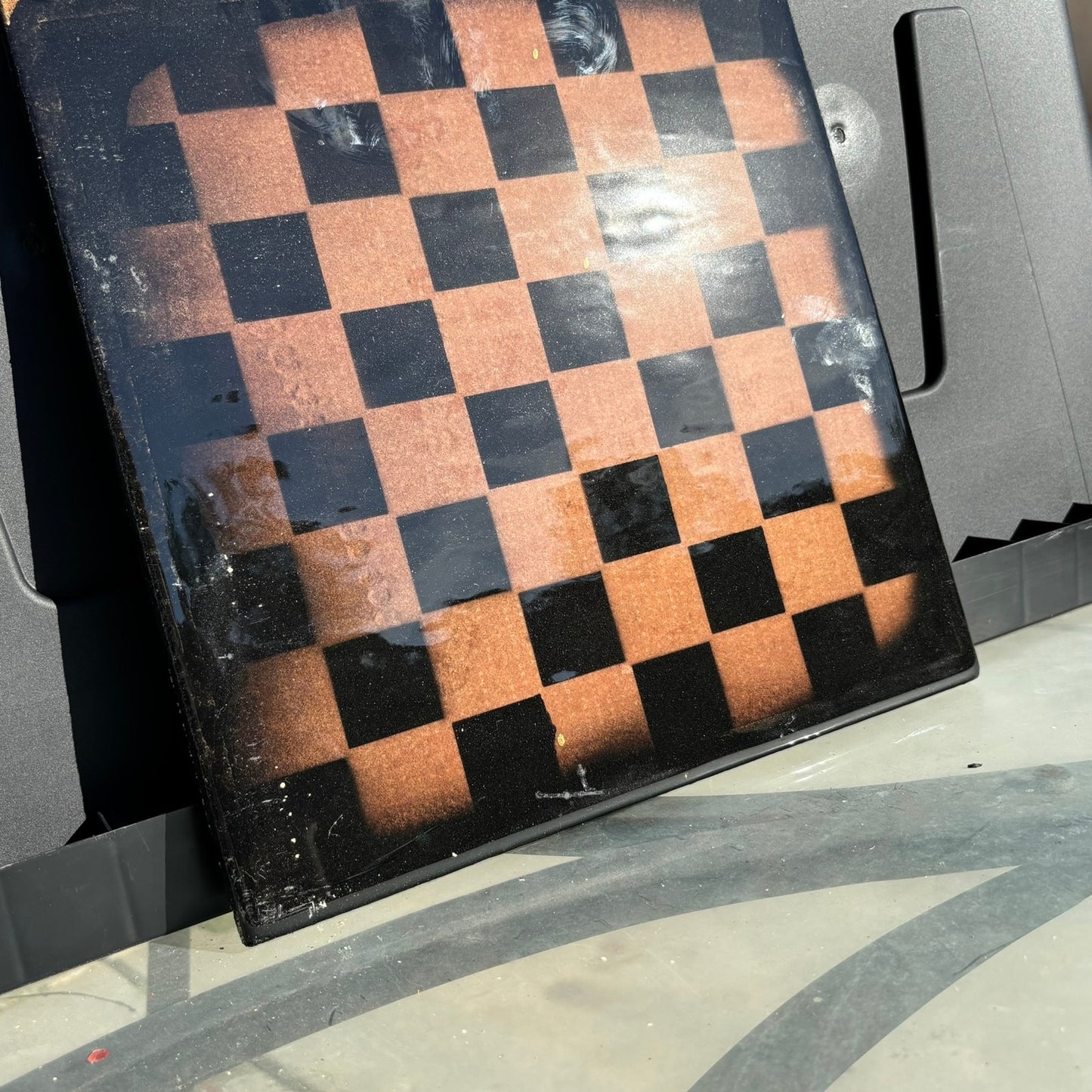 Simple Orange - Resin Coated Chess Board