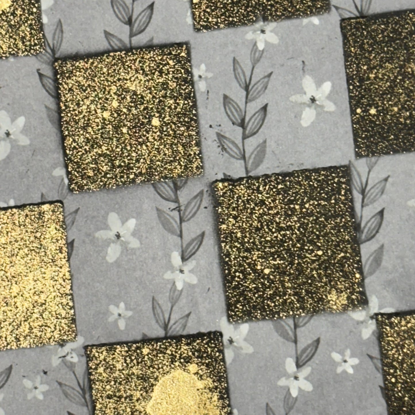 Golden Gray & Black - Scrapbook Chess Board
