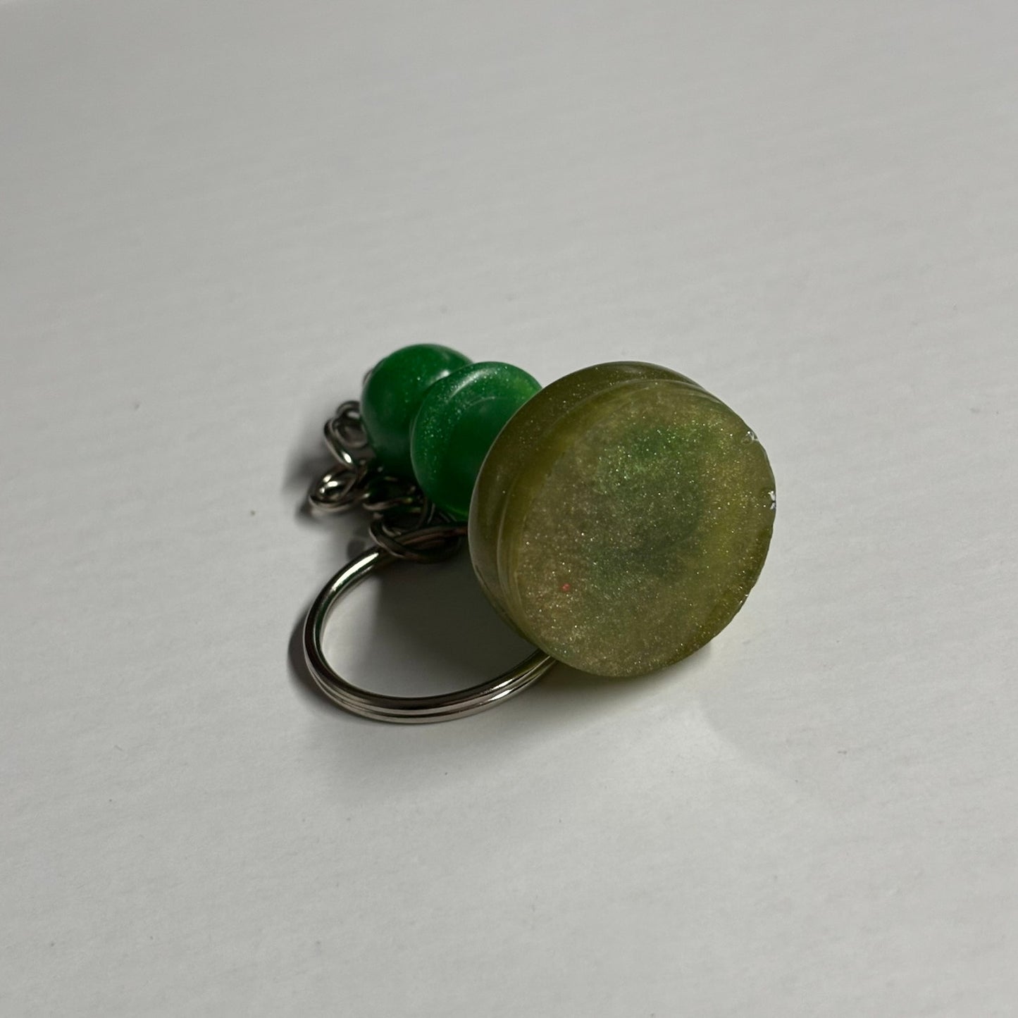 Brown Green Bishop - Handmade Resin Keychain