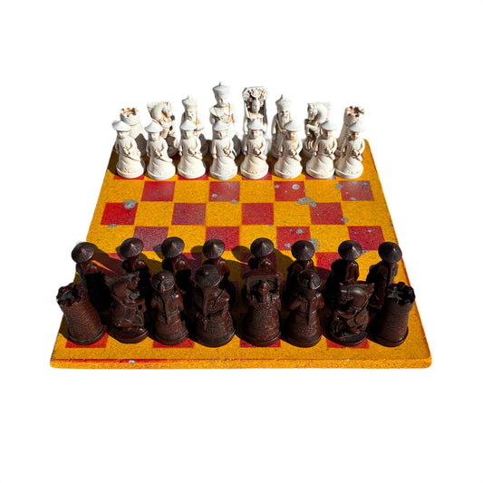 Spartan Yellow & Red - Chinese Edition Chess Set