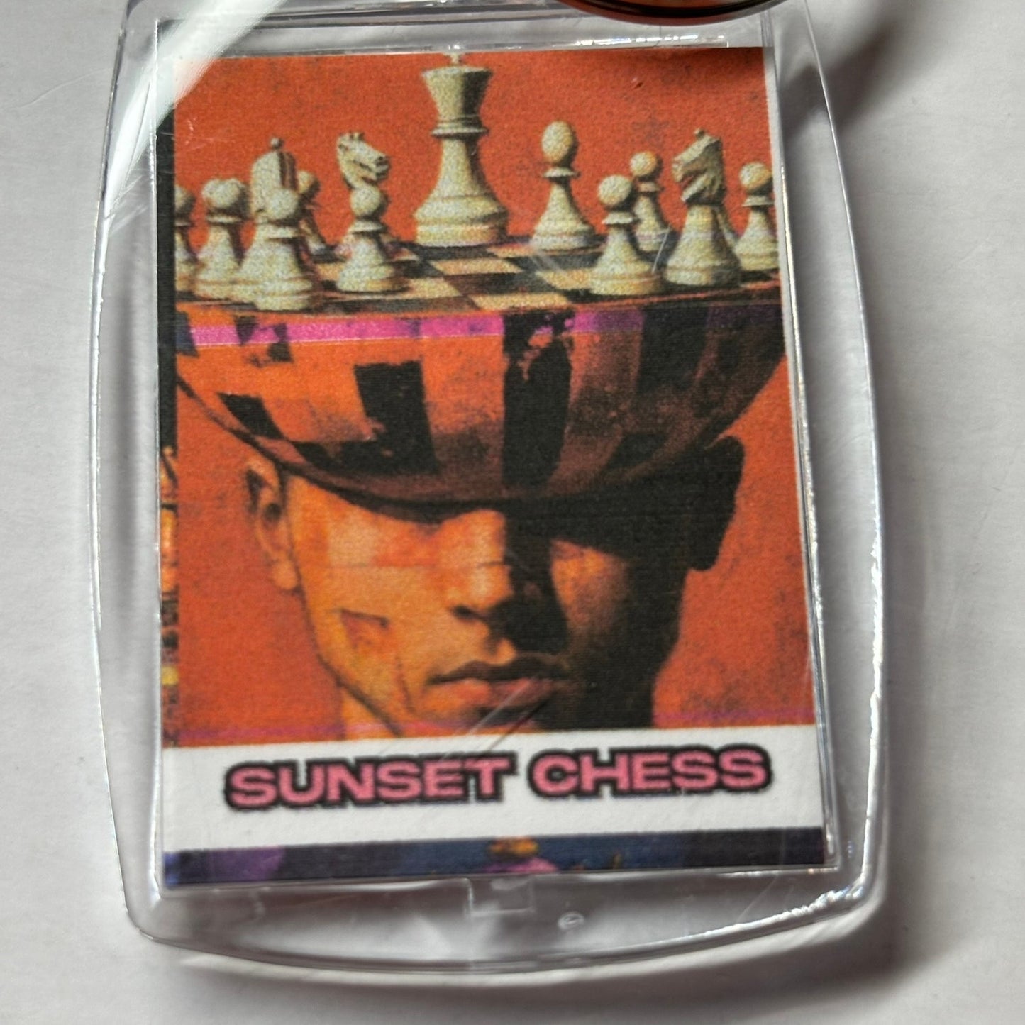 Orange Head - Chess  Photo Keychain