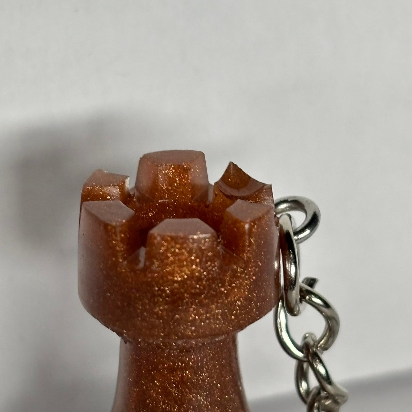 Coffee Rook Handmade Resin Keychain - One of a Kind Design