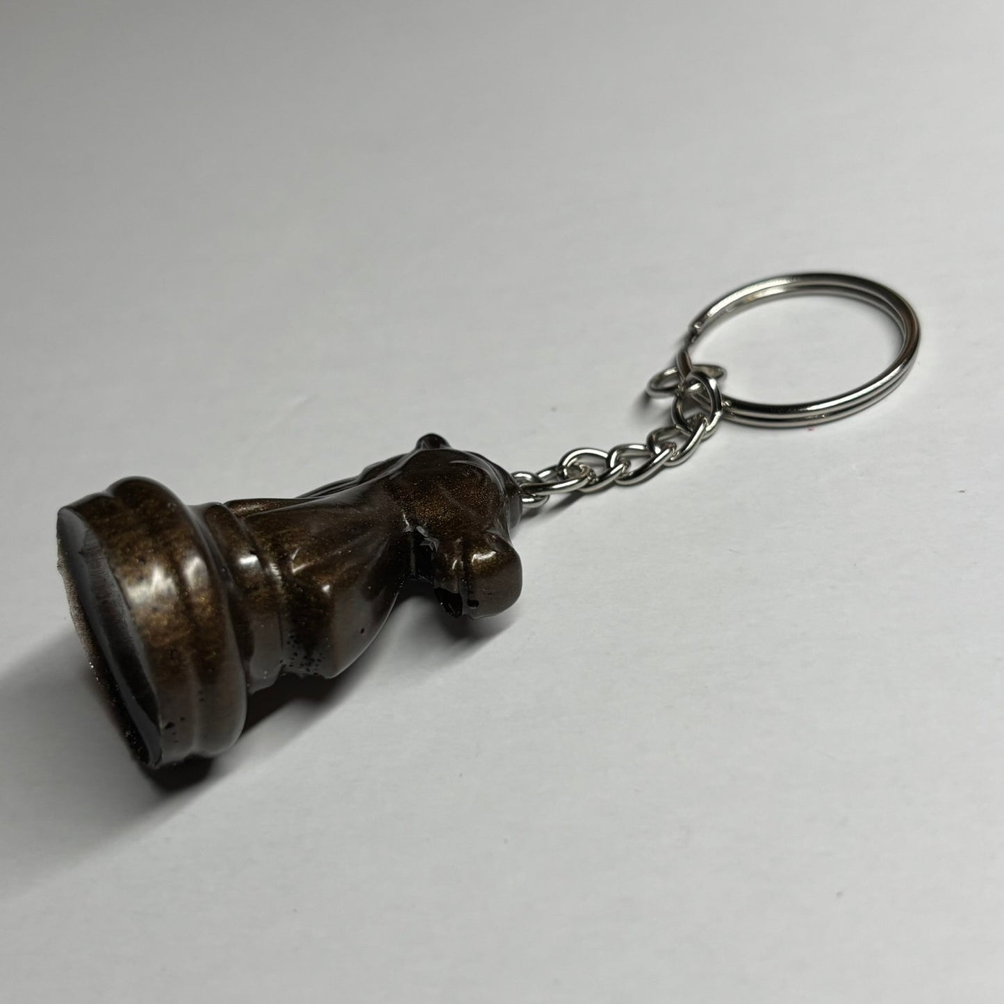 Royal Brown Knight - Handmade Resin Keychain