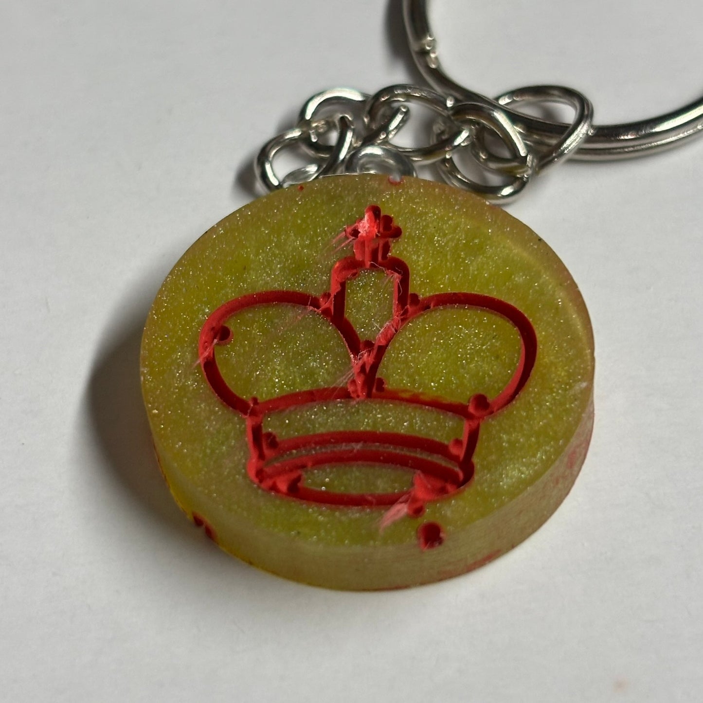 Yellow Red King - Handmade Resin Keychain