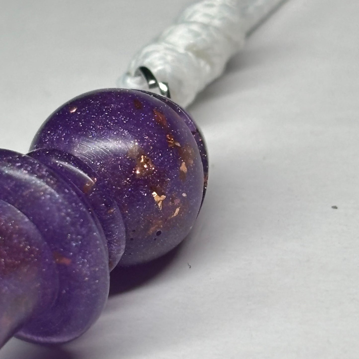 Purple Royal Bishop - Handmade Resin Chess Necklace