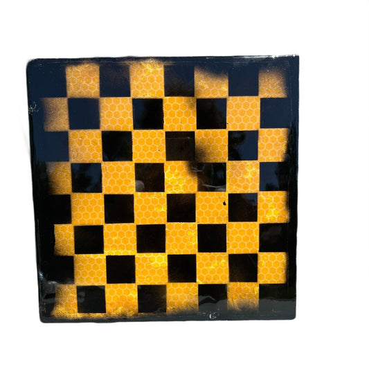 Yellow Hive - Resin Coated Chess Board