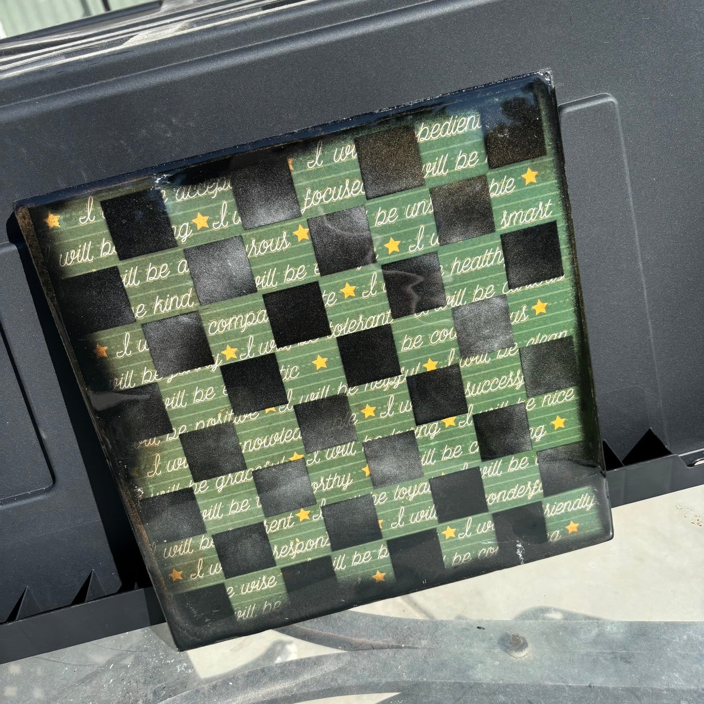 The Green Board - Resin Coated Chess Board