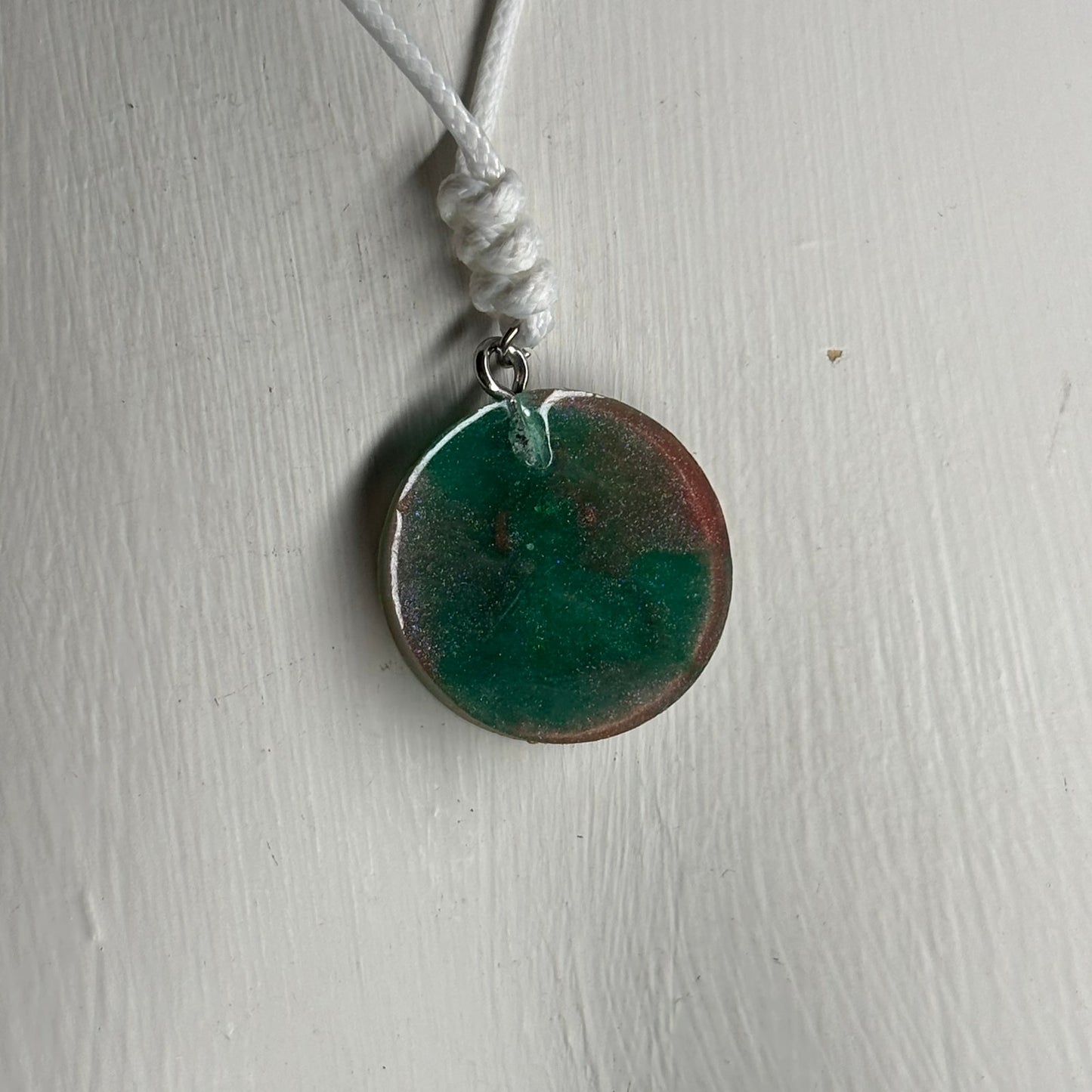 Aqua Green Pawn - Handmade Resin Chess Necklace