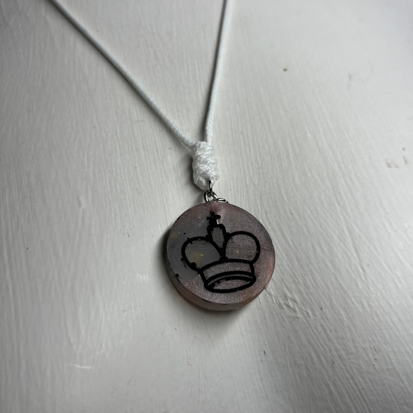 Simple King - Handmade Resin Chess Necklace