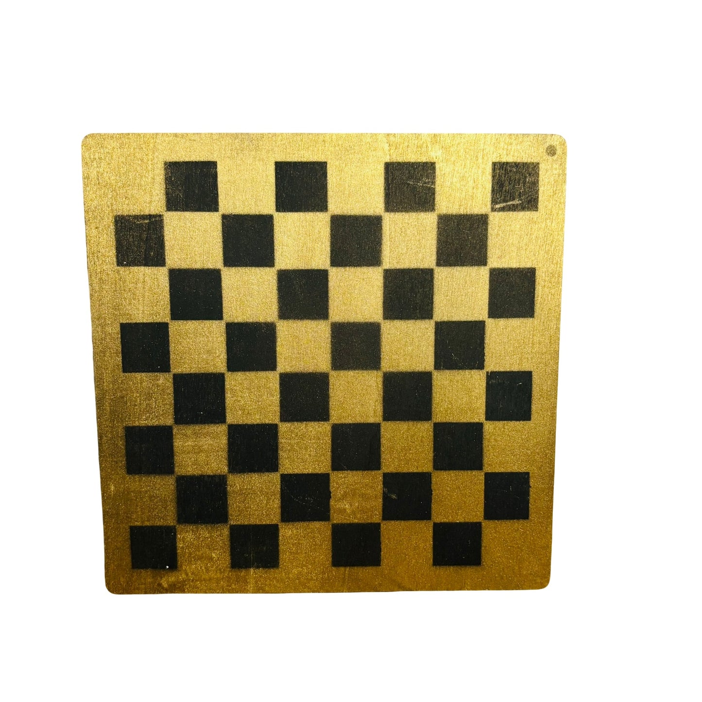 Black & Gold - Painted Thin Wooden Chess Board