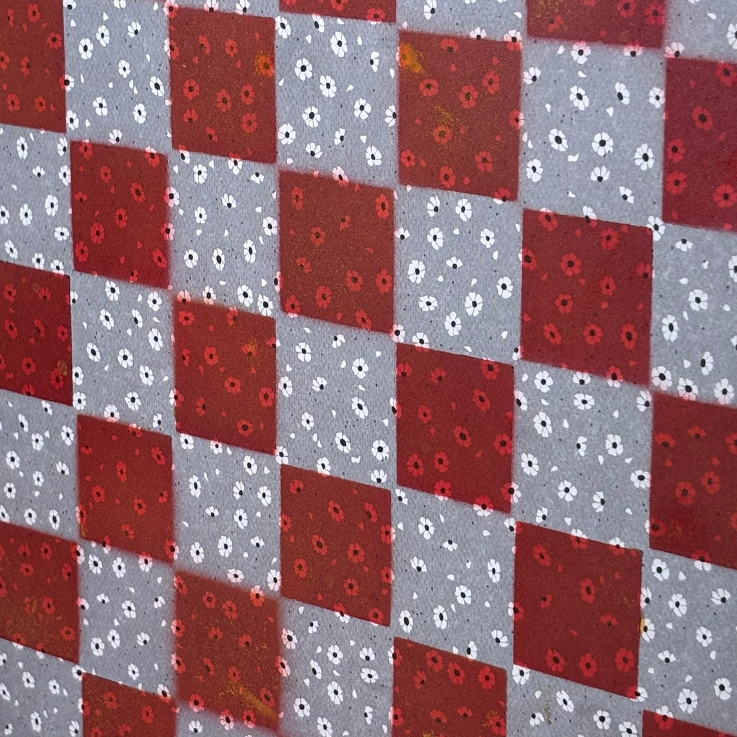 Simple Flowers With Red Touch - Scrapbook Chess Board