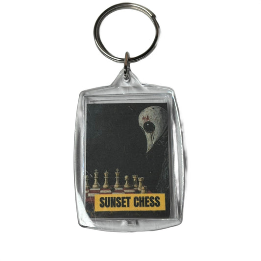 The Mystery Being - Sunset Chess Photo Keychain