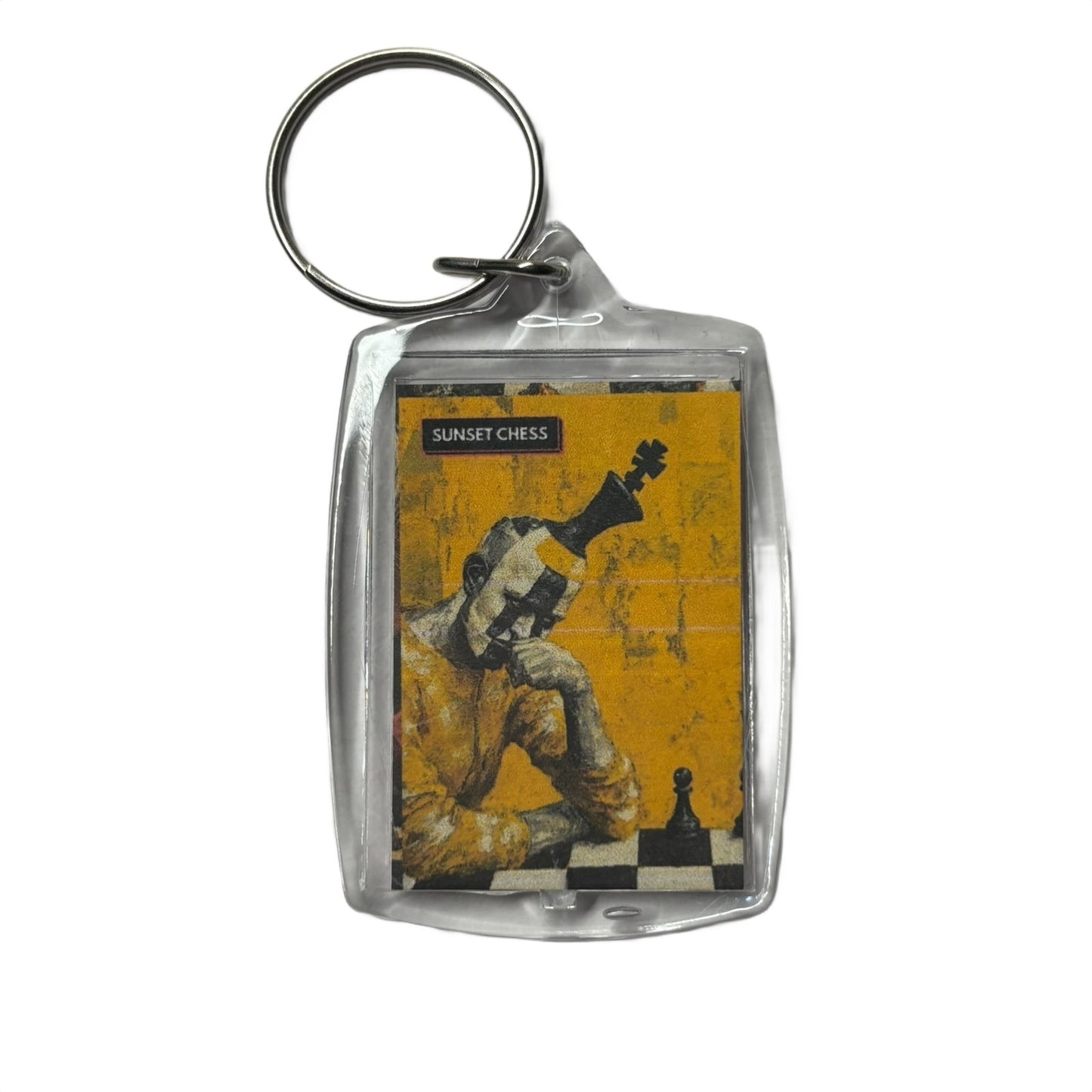 Sad Man - Chess  Photo Keychain