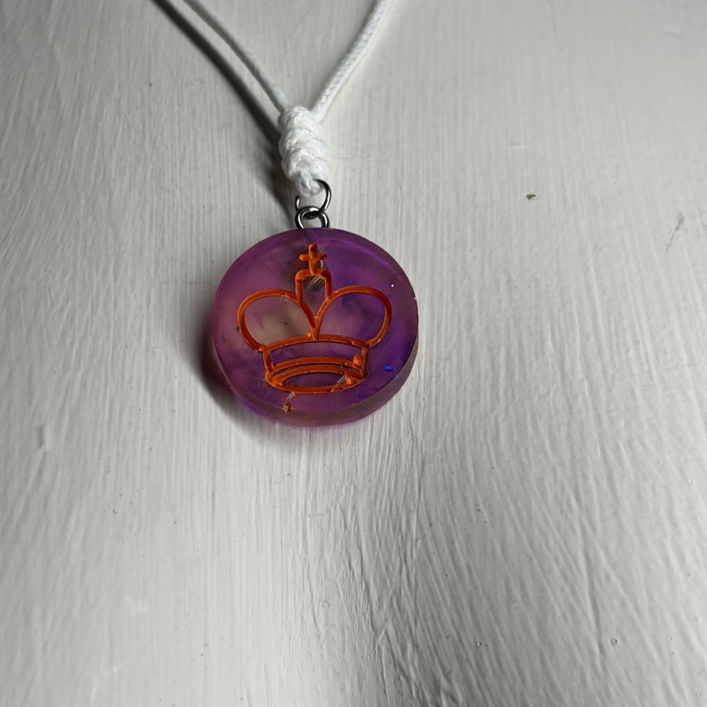 Purple Void - Handmade Resin Chess Necklace